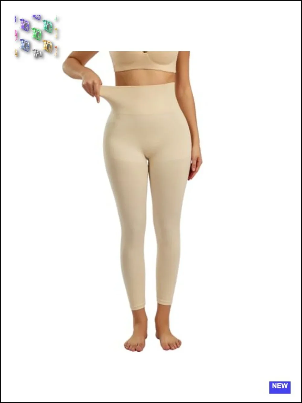 High Waist Shapewear Leggings Tummy Control Thigh Slimmer Compression Footless